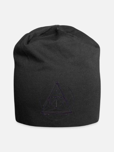 ethereum abstraktes Prisma - Jersey-Beanie - Schwarz