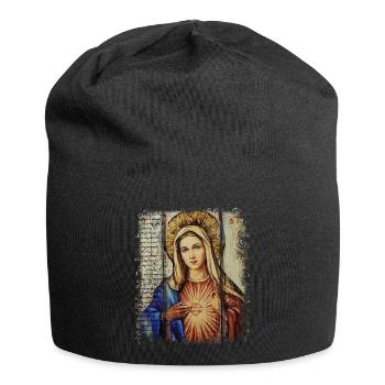 Heilige Maria Maria Madonna Mariana Jungfrau Maria Heilige - Jersey-Beanie - Schwarz - Vorne