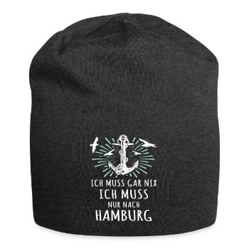 Hamburg - Jersey-Beanie - Anthrazit - Vorne