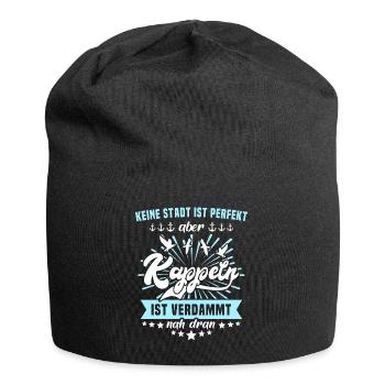 Kappeln Sprüche Kappelner Spruch - Jersey-Beanie - Schwarz - Vorne