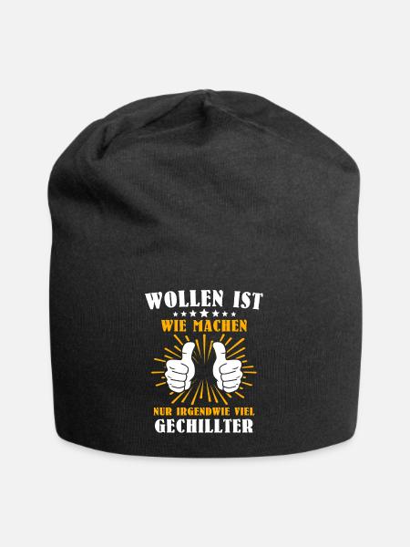 Machen Wollen - Jersey-Beanie - Schwarz