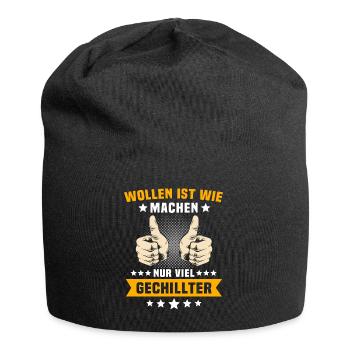 Machen Wollen - Jersey-Beanie - Schwarz - Vorne