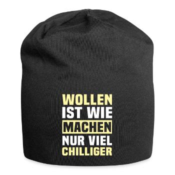 Machen Wollen - Jersey-Beanie - Schwarz - Vorne