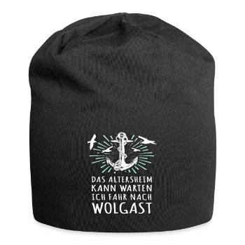 Wolgast Sprüche Wolgaster Spruch - Jersey-Beanie - Schwarz - Vorne