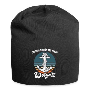 Wolgast Sprüche Wolgaster Spruch - Jersey-Beanie - Schwarz - Vorne