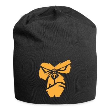 Poker Face | Gorille, Singe, Animaux, Bien-être animal - Bonnet en jersey - noir - Devant