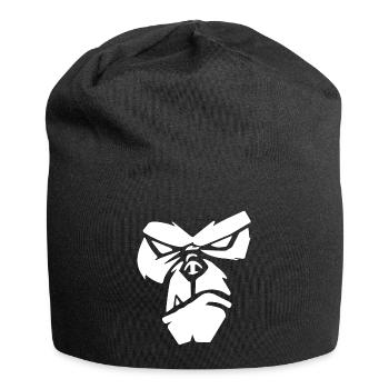Poker Face | Gorille, Singe, Animaux, Bien-être animal - Bonnet en jersey - noir - Devant