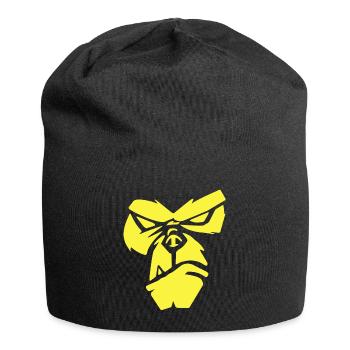 Poker Face | Gorille, Singe, Animaux, Bien-être animal - Bonnet en jersey - noir - Devant
