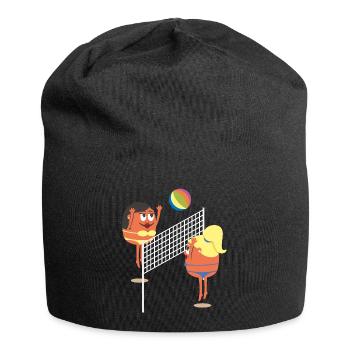 Sommer - Jersey-Beanie - Schwarz - Vorne