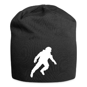 Silhouette d’astronaute flottante en apesanteur - Bonnet en jersey - noir - Devant