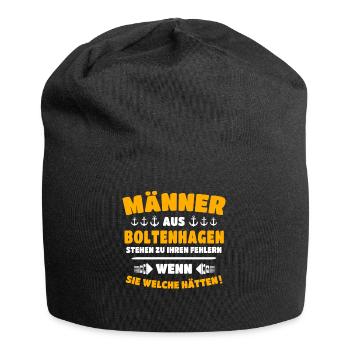 Boltenhagen Mann Boltenhagener Männer - Jersey-Beanie - Schwarz - Vorne