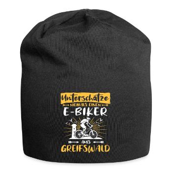 Ebike Greifswald Ebiking Greifswalder E-Biker - Jersey-Beanie - Schwarz - Vorne