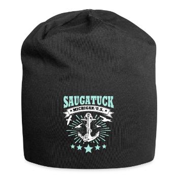 Saugatuck, Michigan - Jersey Beanie - black - Front