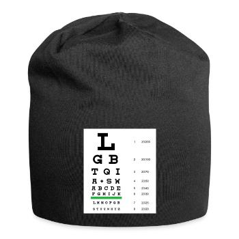 LGBTQIA+ eye chart - Jersey Beanie - black - Front