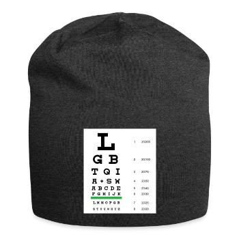 LGBTQIA+ eye chart - Jersey Beanie - charcoal grey - Front
