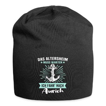 Aurich Sprüche - Jersey-Beanie - Schwarz - Vorne
