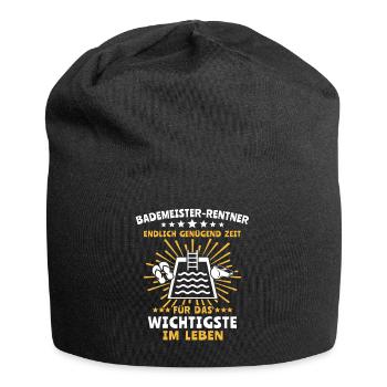 Schwimmmeister - Jersey-Beanie - Schwarz - Vorne