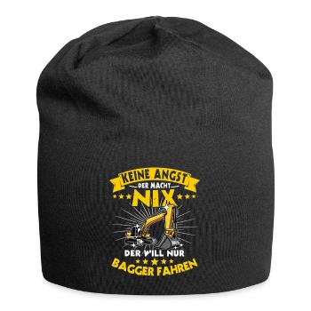 Baggerführer Baggerfahrer - Jersey-Beanie - Schwarz - Vorne