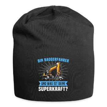 Baggerführer Baggerfahrer - Jersey-Beanie - Schwarz - Vorne