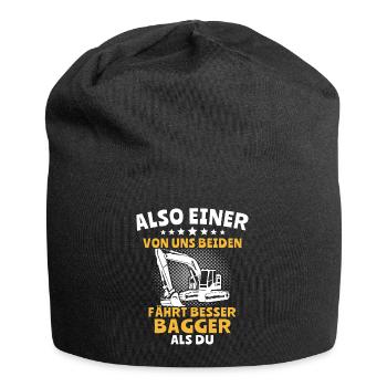 Bagger Baggerfahrer - Jersey-Beanie - Schwarz - Vorne