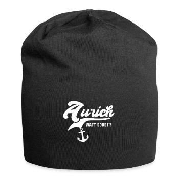 Aurich Sprüche - Jersey-Beanie - Schwarz - Vorne