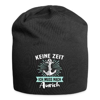 Aurich Sprüche - Jersey-Beanie - Schwarz - Vorne