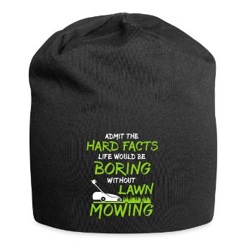 Rasenmäher - Jersey-Beanie - Schwarz - Vorne