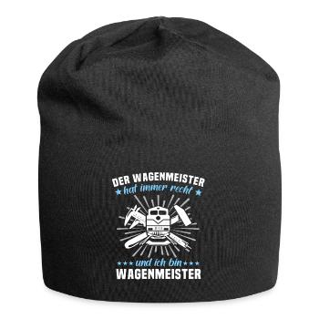 Wagenmeister Spruch Zugtechniker - Jersey-Beanie - Schwarz - Vorne