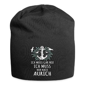 Aurich Sprüche Auricher - Jersey-Beanie - Schwarz - Vorne
