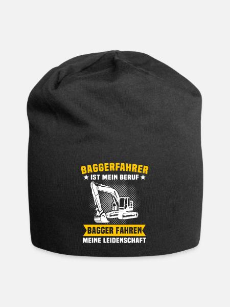 Baggerfuehrer Baggerfahrer - Jersey-Beanie - Schwarz