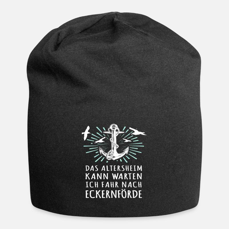 Eckernförde Sprüche Eckernförder Spruch - Jersey-Beanie - Schwarz
