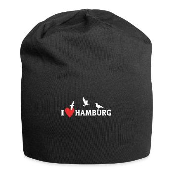 J’adore la ville de Hambourg - Bonnet en jersey - noir - Devant
