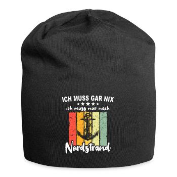 Nordstrand Sprüche - Jersey-Beanie - Schwarz - Vorne