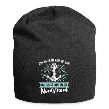 Nordstrand Sprüche - Jersey-Beanie - Schwarz - Vorne