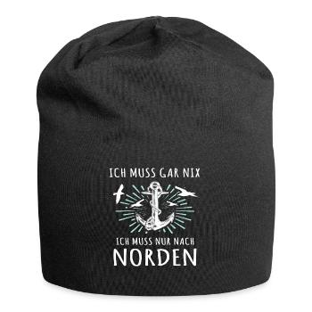 Norden Spruch - Jersey-Beanie - Schwarz - Vorne