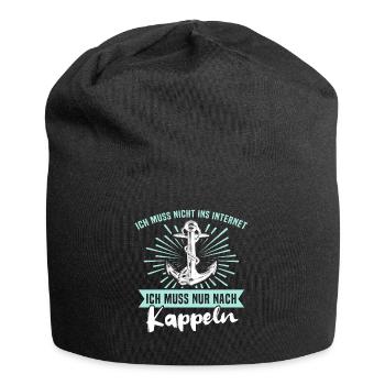Kappeln Sprüche Kappelner Spruch - Jersey-Beanie - Schwarz - Vorne
