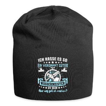 Wassermeister Sprüche - Jersey-Beanie - Schwarz - Vorne