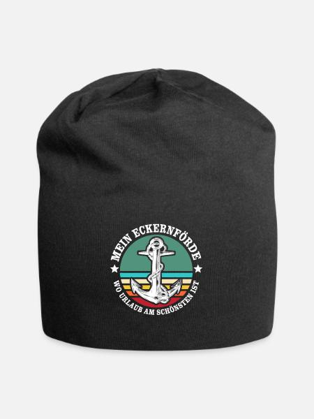 Eckernförde Urlaub - Jersey-Beanie - Schwarz