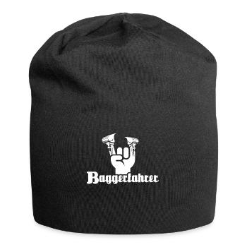 Baggerführer Bagger Baggerfahrer - Jersey-Beanie - Schwarz - Vorne