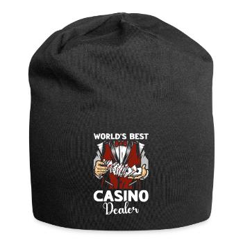 Croupier de casino - Bonnet en jersey - noir - Devant