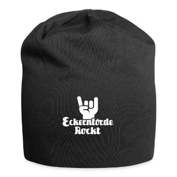 Eckernförde Sprüche - Jersey-Beanie - Schwarz - Vorne