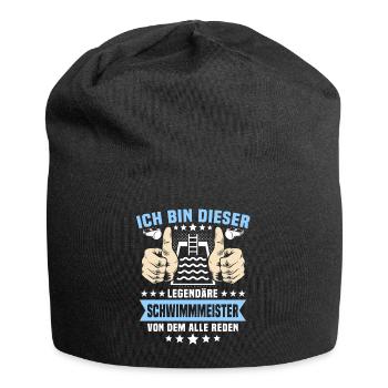 Schwimmmeister Bademeister - Jersey-Beanie - Schwarz - Vorne
