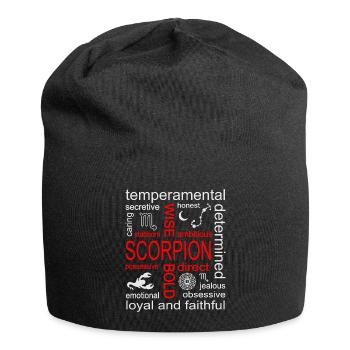 Skorpion Sternzeichen - Jersey-Beanie - Schwarz - Vorne