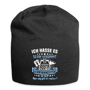 Schwimmmeister - Jersey-Beanie - Schwarz - Vorne