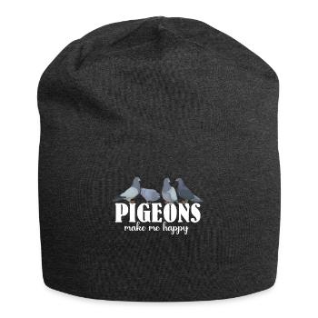 Taube Taubenzüchter - Jersey-Beanie - Anthrazit - Vorne