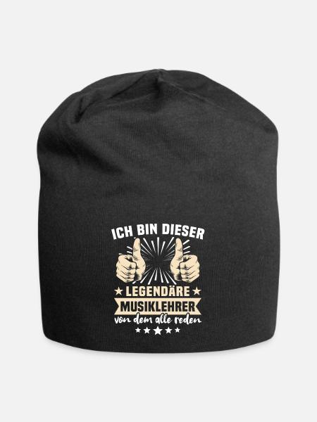 Musiklehrer Sprüche - Jersey-Beanie - Schwarz