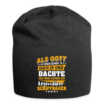 Schiffbauer Sprüche - Jersey-Beanie - Schwarz - Vorne