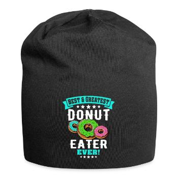 Donut Liebe Donutliebhaber - Jersey-Beanie - Schwarz - Vorne