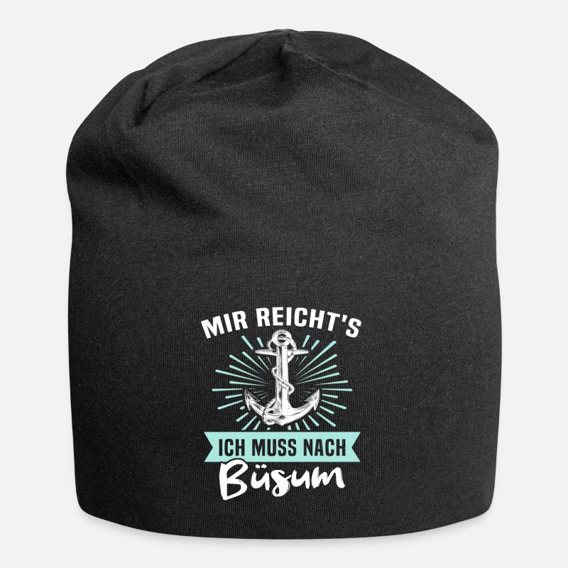 Büsum Sprüche - Jersey-Beanie - Schwarz