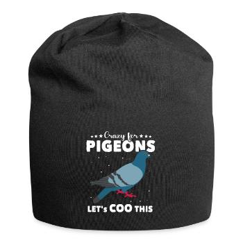 Pigeon lovers cooing - Jersey Beanie - black - Front